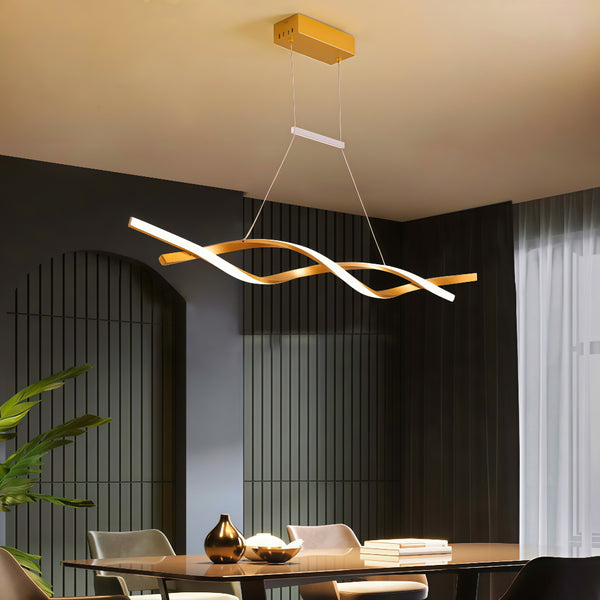 Lustre Pendente LED Em Espiral Moderno