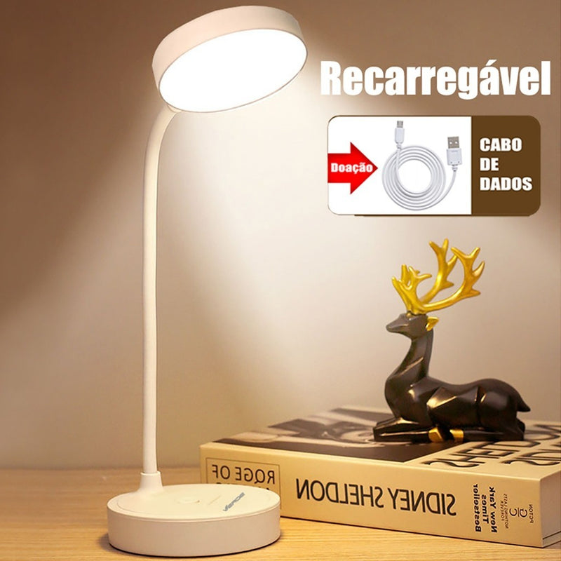Luminária De Mesa Recarregáveis Led Com Proteção Os Olhos Usb Iluminaria Abajur Lâmpada De Mesa Para Quarto Dormitório