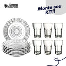 Jogo De Pratos Fundos Aparelho De Jantar Em Vidro 12 Peças