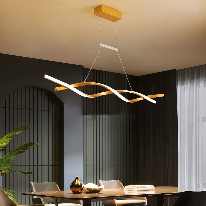 Lustre Pendente LED Em Espiral Moderno