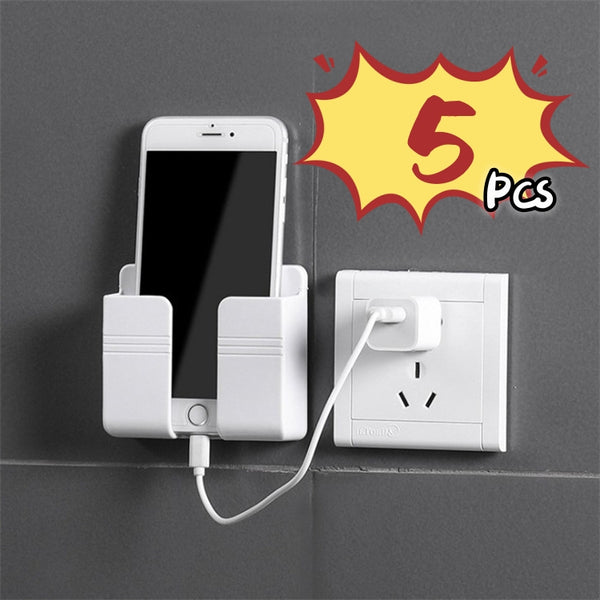 5 Pcs Adesivo Sem Furos Suporte De Parede Multifuncional Design Caixa De Armazenamento Controle Remoto Multiuso