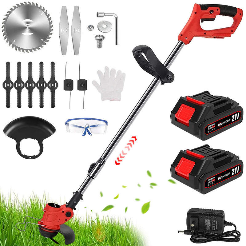 Máquina de Cortar Grama A Bateria Aparador de Grama Elétrico 21V