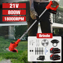 Máquina de Cortar Grama A Bateria Aparador de Grama Elétrico 21V