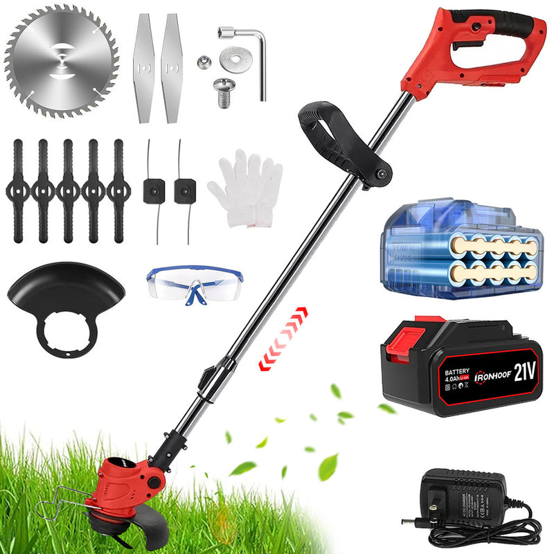 Máquina de Cortar Grama A Bateria Aparador de Grama Elétrico 21V