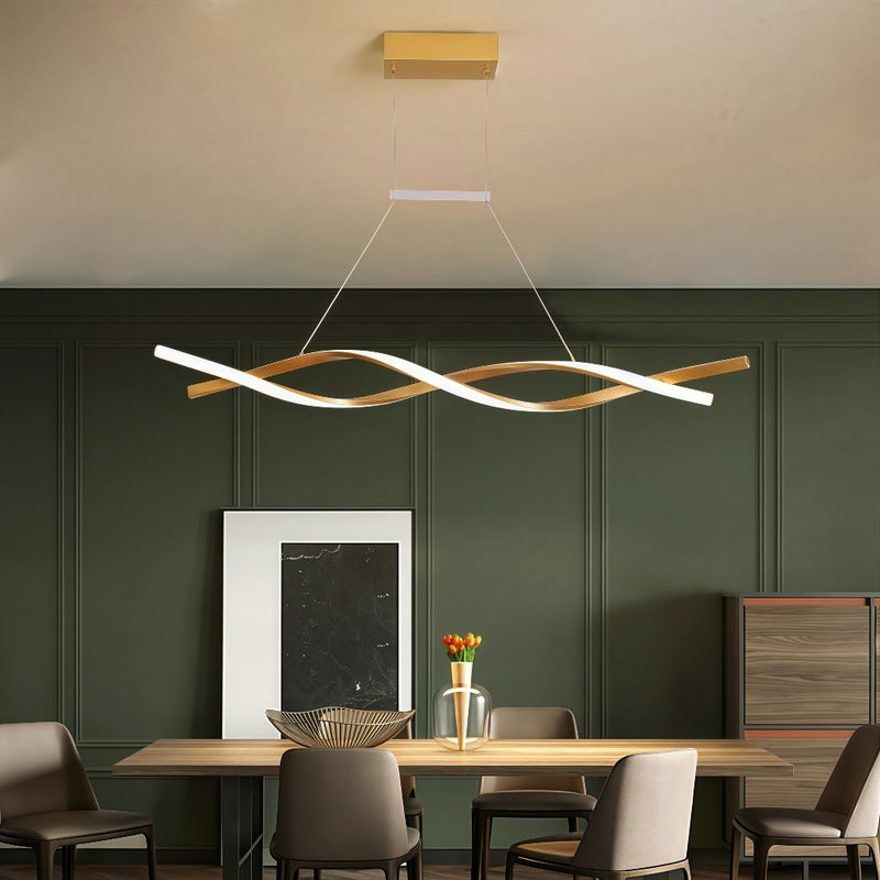 Lustre Pendente LED Em Espiral Moderno