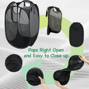 2 Pcs 40x40x70cm Cesto De Brinquedos Organizador Preto Cesto De Roupa Suja Dobrável