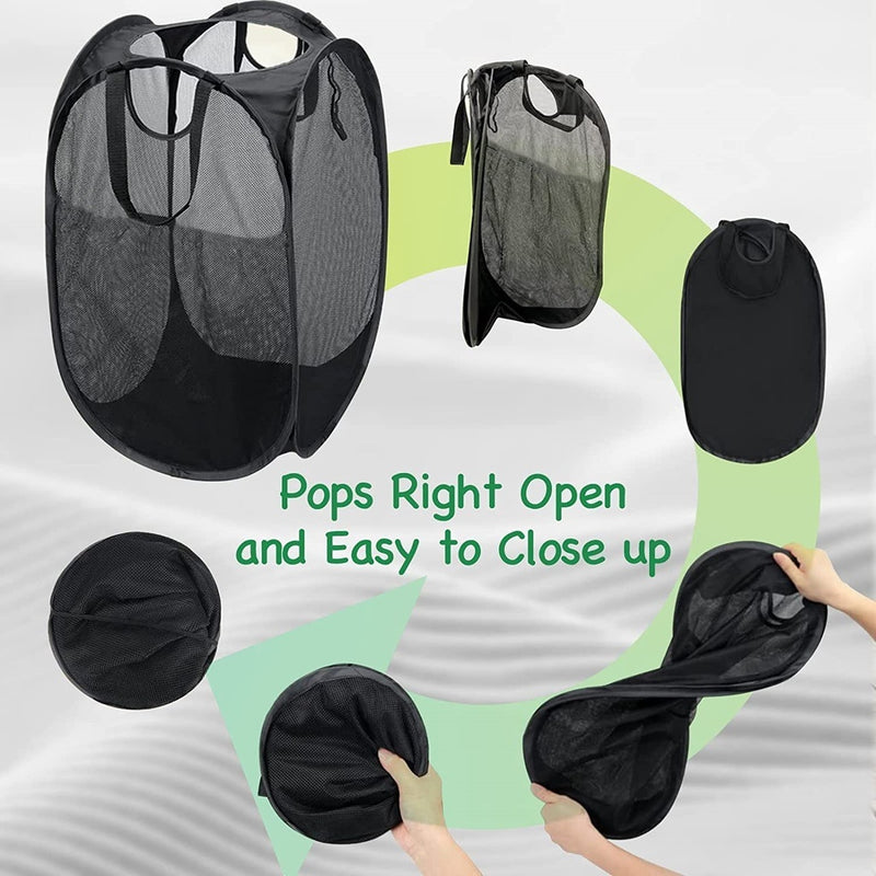 2 Pcs 40x40x70cm Cesto De Brinquedos Organizador Preto Cesto De Roupa Suja Dobrável