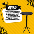 Jogo Mesa Bistrô Aço E Mdf E 2 Banquetas Cozinha Alta Bar