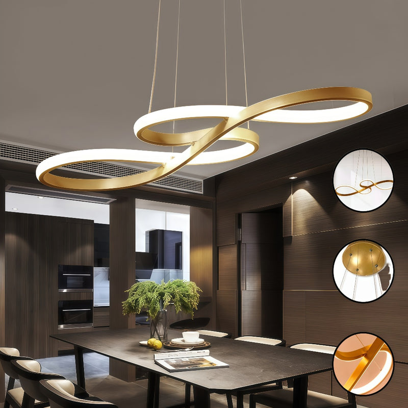 Lustre Pendente LED Em Espiral Moderno