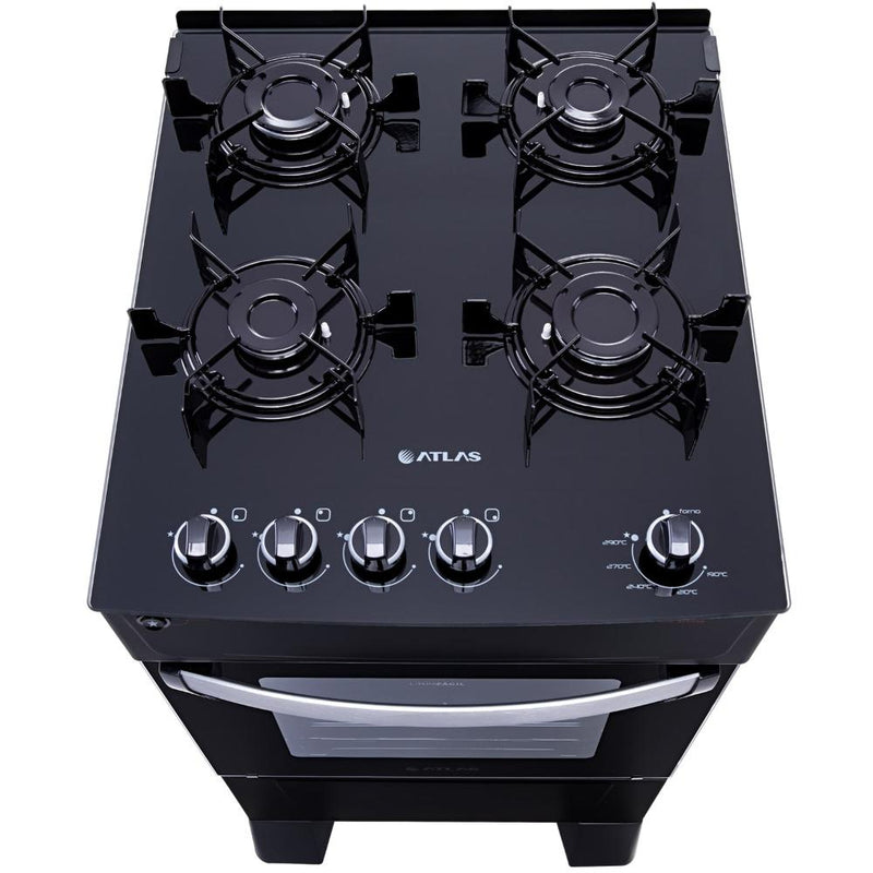 Fogão Atlas 4 Bocas preto