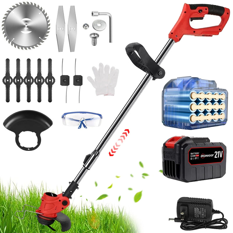 Máquina de Cortar Grama A Bateria Aparador de Grama Elétrico 21V