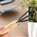 Kit 3 Peças Para Jardinagem Conjunto Mini Ferramentas Madeira Jardim Vaso Planta Horta Cultivo com Ancinho e Pá