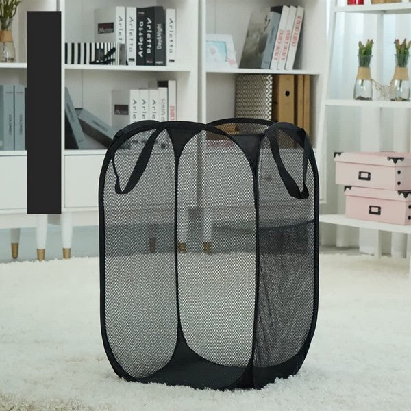 2 Pcs 40x40x70cm Cesto De Brinquedos Organizador Preto Cesto De Roupa Suja Dobrável