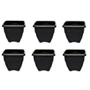 Kit 10 Vasos Quadrados Preto M 5.5 L Horta Planta Casa Jardim Mudas