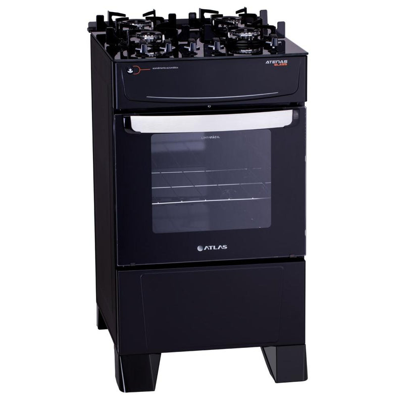 Fogão Atlas 4 Bocas preto