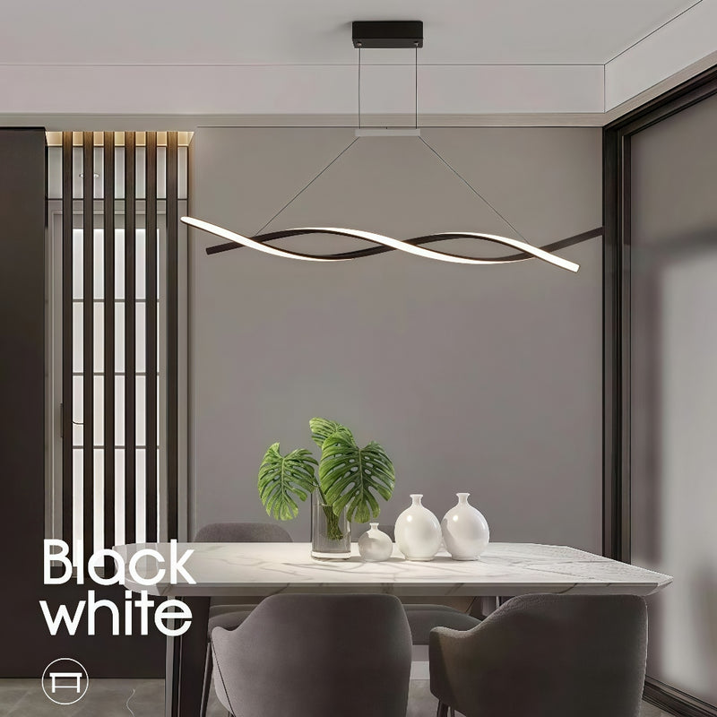 Lustre Pendente LED Em Espiral Moderno