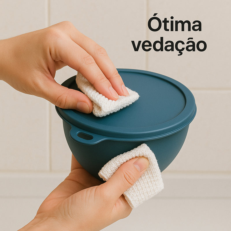 Kit 15 Potes Herméticos de Plástico com Tampa – Empilháveis e Ultra Resistentes para Alimentos