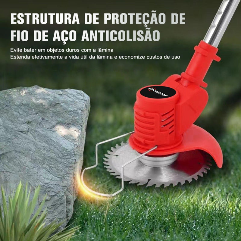 Máquina de Cortar Grama A Bateria Aparador de Grama Elétrico 21V