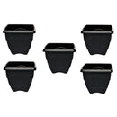 Kit 10 Vasos Quadrados Preto M 5.5 L Horta Planta Casa Jardim Mudas