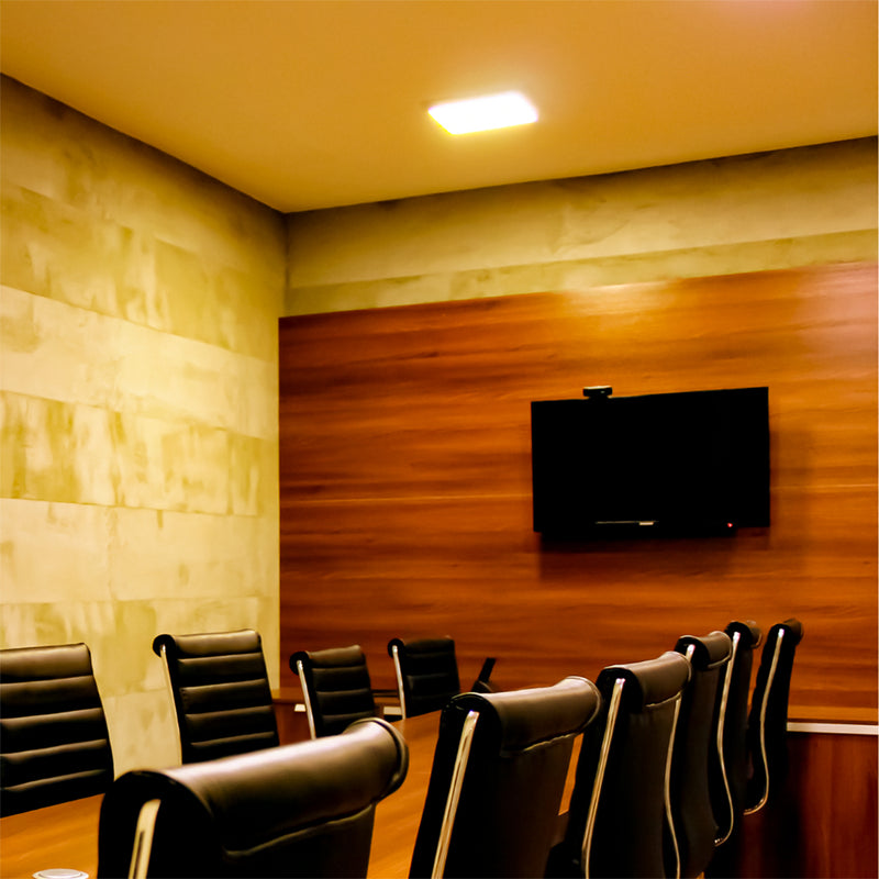 Kit 10 Painel Plafon Led Sobrepor 25w Quadrado Luz Forte