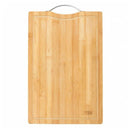 Kit para Churrasco Faca + Garfo + Chaira + Tábua com sulco e Alça de aço 100% Bambu