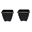 Kit 10 Vasos Quadrados Preto M 5.5 L Horta Planta Casa Jardim Mudas
