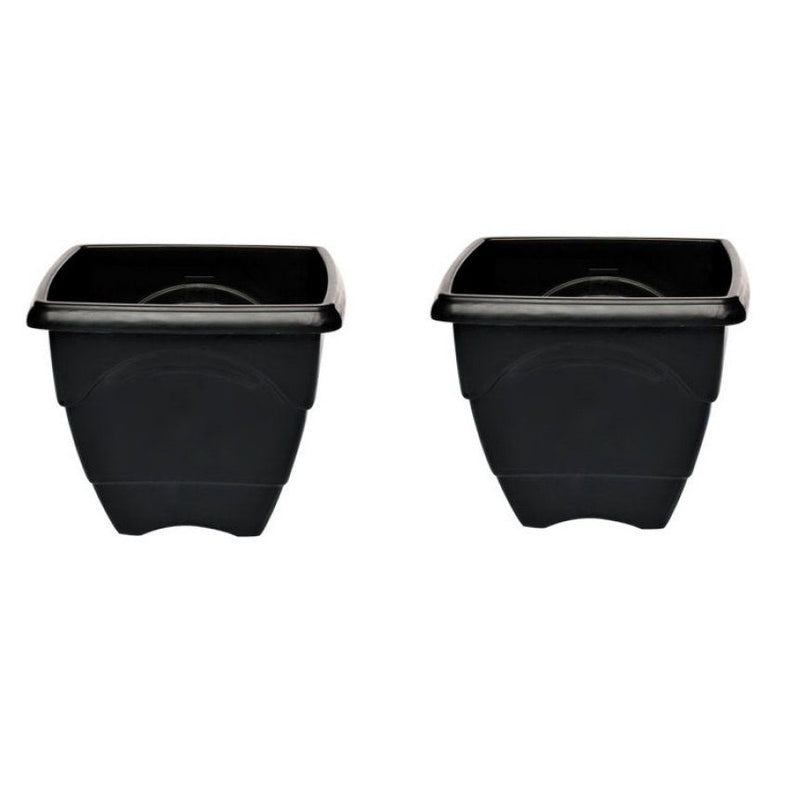 Kit 10 Vasos Quadrados Preto M 5.5 L Horta Planta Casa Jardim Mudas
