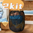 2 Pcs 40x40x70cm Cesto De Brinquedos Organizador Preto Cesto De Roupa Suja Dobrável