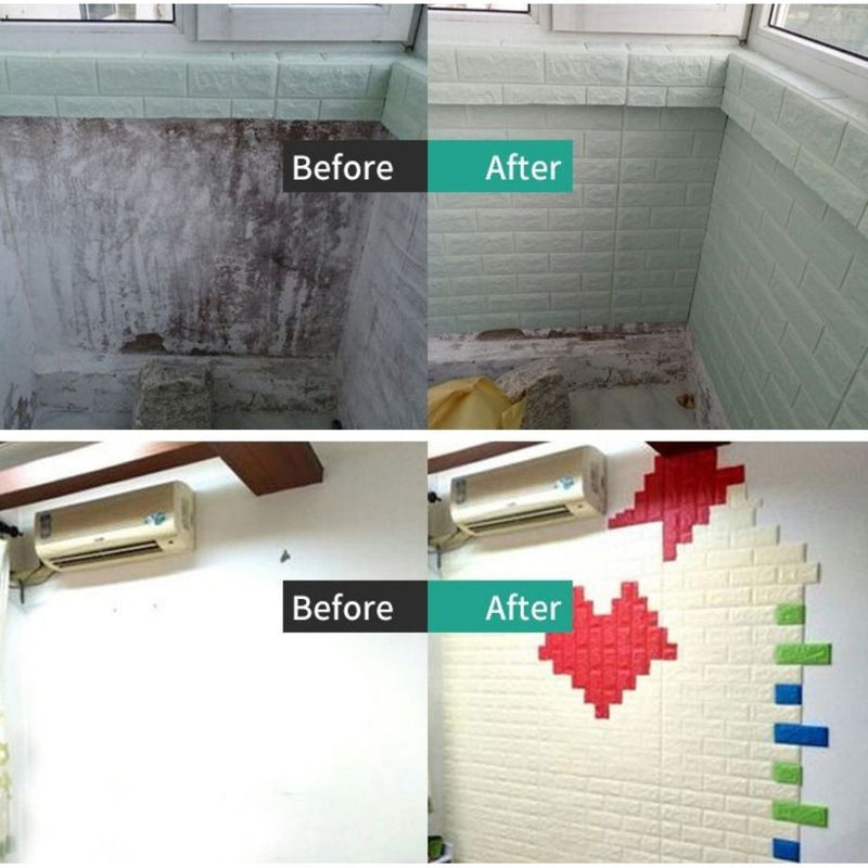 3D papel de parede decoração da casa teto quarto das crianças espuma à prova d'água cozinha e banheiro