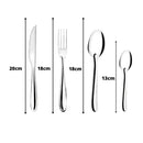 Jogo 48 Peças Talher em Aço Inox 12 Garfos 12 Colheres 12 Facas 12 Colheres Sobremesa Linha Premium