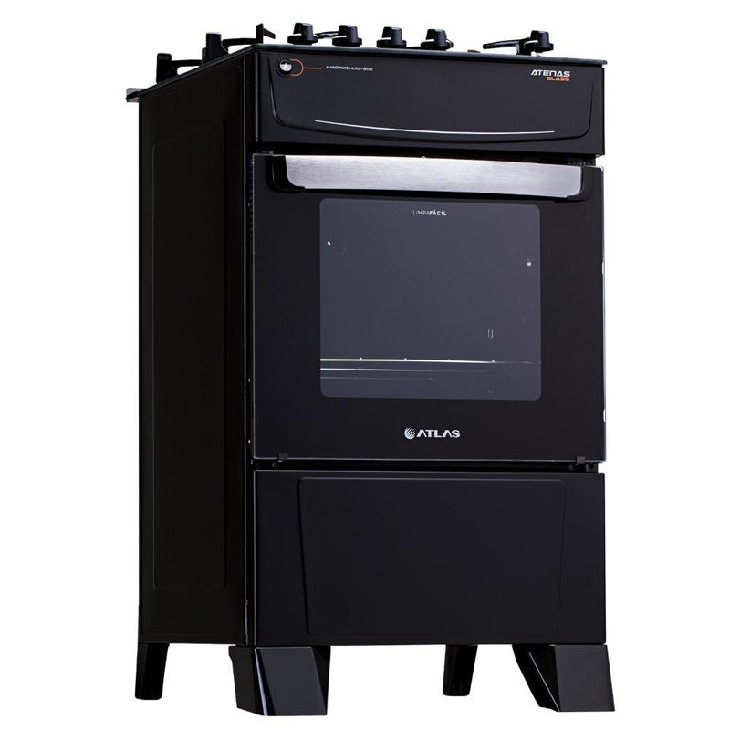 Fogão Atlas 4 Bocas preto