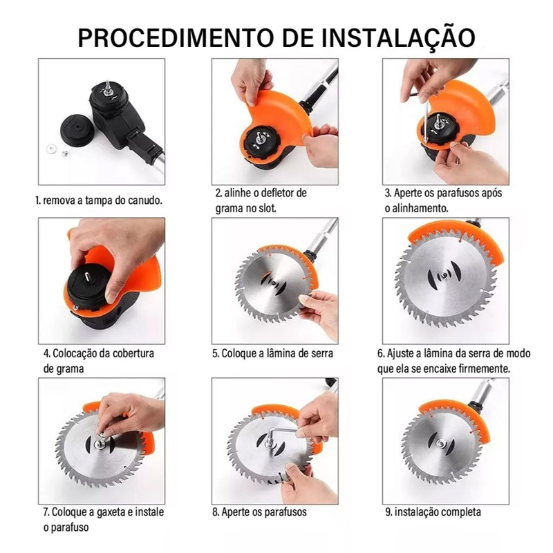 Máquina de Cortar Grama A Bateria Aparador de Grama Elétrico 21V